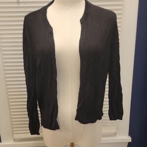 Elegant Black Open Cardigan